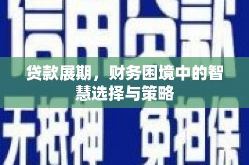 岑巩贷款展期，财务困境中的智慧选择与策略