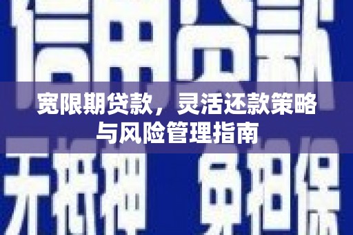 三明宽限期贷款，灵活还款策略与风险管理指南