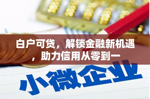 邯郸白户可贷，解锁金融新机遇，助力信用从零到一