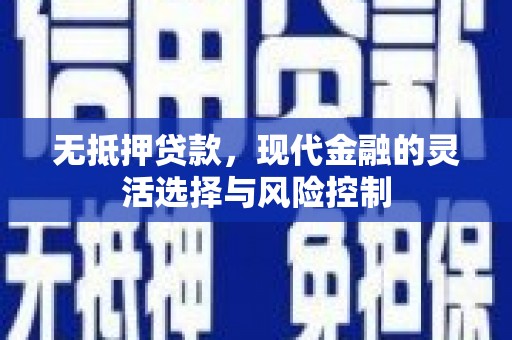 昭化无抵押贷款，现代金融的灵活选择与风险控制