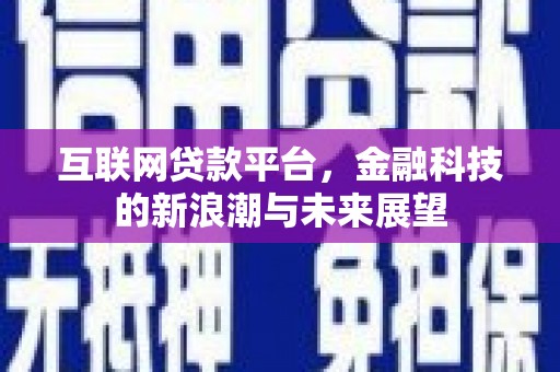 张家港互联网贷款平台，金融科技的新浪潮与未来展望