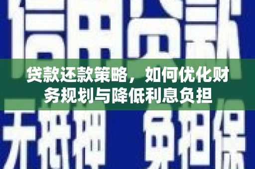 沧县贷款还款策略，如何优化财务规划与降低利息负担