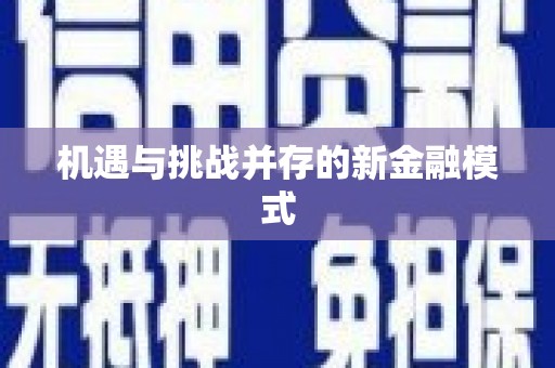 南召机遇与挑战并存的新金融模式