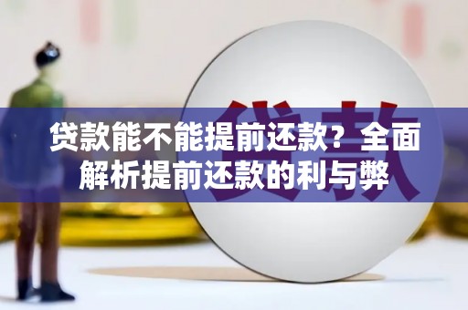 肥乡贷款能不能提前还款？全面解析提前还款的利与弊