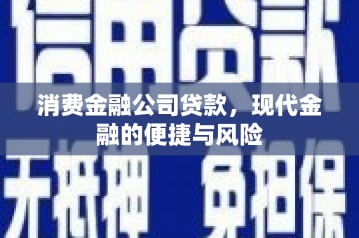 桐梓消费金融公司贷款，现代金融的便捷与风险